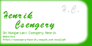 henrik csengery business card